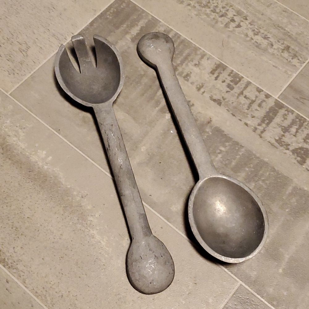 Vintage Aluminum Spoon & Fork Set
